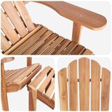  Vrtna stolica Adirondack s osloncem za noge Prirodna | shoptok.hr