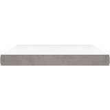 vidaXL Vzmetnica z žepkasto vzmetjo svetlo siva 160x200x20 cm žamet | Shoptok.si