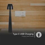  LED prigušiva punjiva dodirna stona lampa LED/3W/5V 3000-6000K crna | Eponuda.com