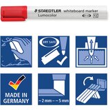  OZNAČEVALEC ZA BELO TABLO 2-5MM RECIKLIRAN LUMOCOLOR STAEDTLER 351 B-9 ČRNI Slike