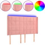 The Living Store led posteljno vzglavje roza 147x16x118/128 cm žamet - led vzglavje, (21495418) | Shoptok.si