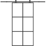  Klizna vrata s okovom 102x205 cm ESG staklo i aluminij | shoptok.hr