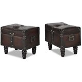 vidaXL 3-dijelni set s klupom za pohranu smeđi | shoptok.hr
