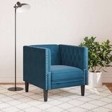 Fotelja Chesterfield plava baršunasta | shoptok.hr