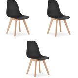  KITO stolica - crna / prirodne noge x 3 | shoptok.hr