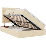 vidaXL Postelja s shranjevanjem krema 120 x 190 cm Umjetno usnje, (5000100037) | Shoptok.si