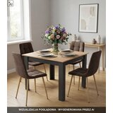 KARA stolica - tamnosmeđi baršun / noge od hrasta x 1 | shoptok.hr
