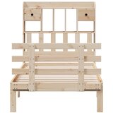  Krevet s regalom za knjige bez madraca 100 x 200 cm od borovine | shoptok.hr