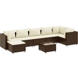  The Living Store Vrtna sedežna garnitura 8-delna z blazinami rjava poli ratan - Vrtna Sedežna Garnitura, (21459711) | Shoptok.si