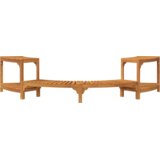  Okruženje za hidromasažnu kadu polukružno 252x111.5x55.5 cm od čvrstog drva bagrema | shoptok.hr