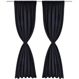  Crne Zavjese za zamračivanje sa prostorom za šipku 135 x 245 cm 2 kom | shoptok.hr