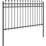  Obročasta ograja Črna 200 x 130 cm Prašno lakirano jeklo, (5000157802) | Shoptok.si