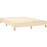  Box spring postelja z vzmetnico LED krem 140x200 cm blago, (20899666) | Shoptok.si