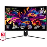 MSI 32" MPG 321CURX QD-OLED, 4K UHD 3840x2160 QD OLED 240 Hz G-Sync zakrivljeni gaming monitor | Eponuda.com