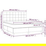  Box spring s madracem LED svjetlosivi 180x200 cm tkanina | shoptok.hr