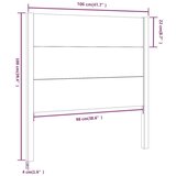  Uzglavlje 106 x 4 x 100 cm od masivne borovine | shoptok.hr