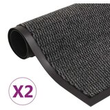 vidaXL Otirači za prašinu 2 kom pravokutni čupavi 60 x 90 cm antracit | shoptok.hr