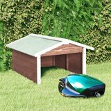 vidaXL garaža za robotsku kosilicu 72x87x50 cm kava/bijela od jelovine cijene