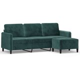  Trosjed s tabureom tamnozeleni 180 cm baršunasti | shoptok.hr
