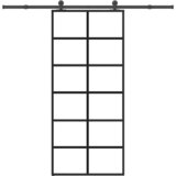 vidaXL Klizna vrata s priborom 90 x 205 cm od ESG stakla i aluminija | shoptok.hr