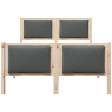  Krevetna konstrukcija Tamno siva 120 x 190 cm tkanina Smeđa | Shoptok.si