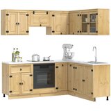  Cabinet s policom SKI 8 pcs Medeno Smeđa Čvrsto borovo drvo | shoptok.hr