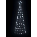 vidaXL LED božično drevesce med 390 LED Hladno bela 250 cm elezo | Shoptok.si