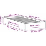  Krevetna konstrukcija Bijelo 100 x 200 cm | shoptok.hr