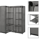 Furnova Kotna garderobna omara 130x87x169 cm siva, (21930330) | Shoptok.si