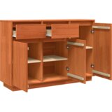 Ormarić Strani šal Voskast rjav 110 x 34 x 75 cm Masivno borovo les, (5000218048) | Shoptok.si