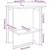  Kava Stol 2 pcs Staro drvo 40 x 30 x 49 cm Konstruirano drvo | shoptok.hr