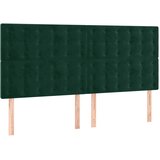  LED uzglavlje tamnozeleno 160x5x118/128 cm baršunasto | shoptok.hr