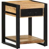 vidaXL Stranska miza 40x40x50 cm Masivni neobdelan les Mango | Shoptok.si