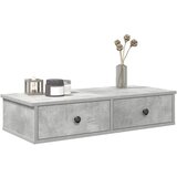  Zidna polica s ladicama beton siva 80x34x17cm konstruirano drvo | Eponuda.com