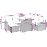  8-dijelni set vrtnih sofa od poliratana s jastucima crni | shoptok.hr