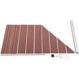 vidaXL Set WPC ograda 3 kvadratne + 1 kosa 619 x 186 cm smeđi | shoptok.hr