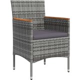  5-dijelni vrtni blagovaonski set s jastucima sivo-crni | shoptok.hr