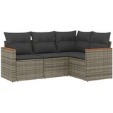  4-dijelni set vrtnih sofa od poliratana s jastucima sivi | shoptok.hr