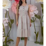 Gemre Beige spaghetti strap dress Masaew u