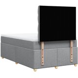  Krevet s oprugama i madrac svjetlosivi 120 x 200cm od tkanine | shoptok.hr