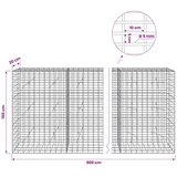  Gabion s žicom debljine 5 mm i mrežom 5x10 cm 900x20x150 cm - 20 cm 150 cm 900 cm | shoptok.hr