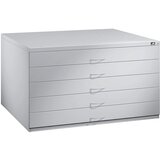 C+P Omara za risbe, DIN A0, 5 predalov, višina 760 mm, svetlo sive barve | Shoptok.si