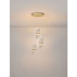 Nova Luce Medeninasta kovinska LED zatemnitvena viseča svetilka s steklenim senčilom ø 32 cm Lucien – | Shoptok.si
