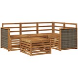  Set vanjskih sofa 5 kom. Prirodna Poliester | shoptok.hr