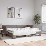  Izvlečna dnevna postelja temno taupe 80x200 cm blago, (20787937) Cene