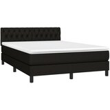  s oprugama i madracem crni 140 x 190 cm od tkanine | shoptok.hr