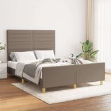  Posteljni okvir z vzglavjem taupe 140x200 cm blago, (20906177) Cene