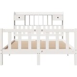 vidaXL Krevet s regalom z knjige bez madraca bijeli 140x190cm borovina | shoptok.hr