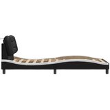  Okvir kreveta s LED-om bez madraca Hvar crno-bijeli 90x190 cm | shoptok.hr