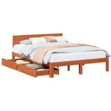  Okvir za krevet 3 pcs Vosak smeđa Čvrsto borovo drvo - Voštano smeđa 135 x 190 cm | shoptok.hr